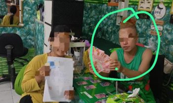 Terduga pelaku yang di lingkari